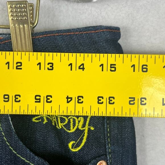 Ed Hardy X Christian Audigier Jeans Womens Size 30 Tattoo You Rhinestone Vintage - Picture 10 of 14